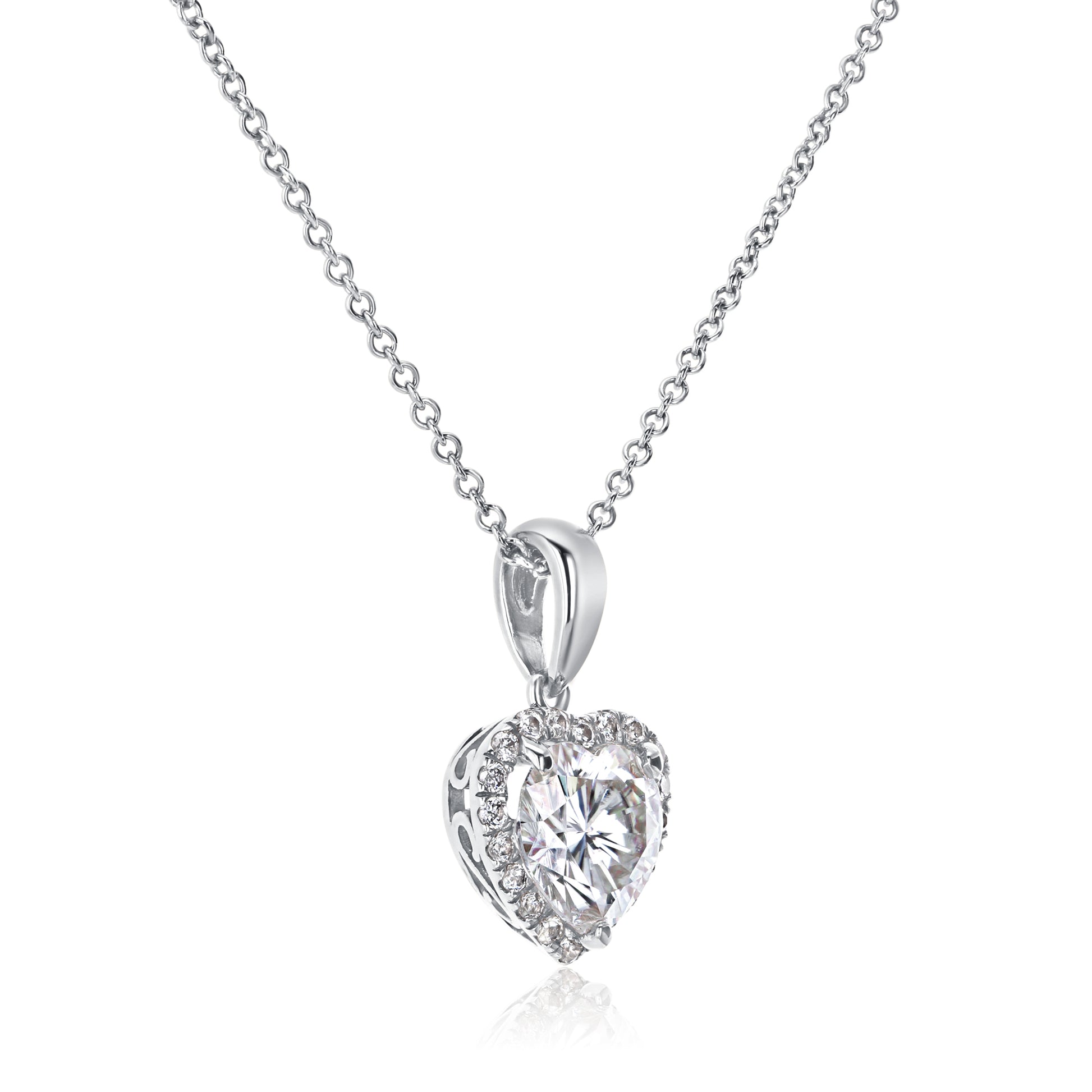 1.1 Carat Moissanite Heart Kaori Necklace