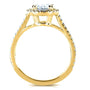 Kobelli Moissanite Halo Basket Cathedral Bridal Set