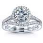 Kobelli Moissanite Halo Basket Cathedral Bridal Set MZ61761R-1ED2/4.5W