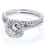 Kobelli Kobelli Moissanite and Lab Grown Diamond Classic Halo White Gold Bridal Set (HI/VS, DEF/VS)