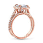 Kobelli 2ct Cushion Moissanite Halo Bridal Set