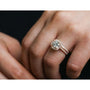 Kobelli 2ct Cushion Moissanite Halo Bridal Set