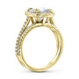 Kobelli 2ct Cushion Moissanite Halo Bridal Set