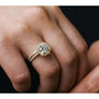 Kobelli 2ct Cushion Moissanite Halo Bridal Set
