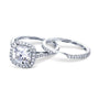 Kobelli 2ct Cushion Moissanite Halo Bridal Set MZ61766-EDLG/4W