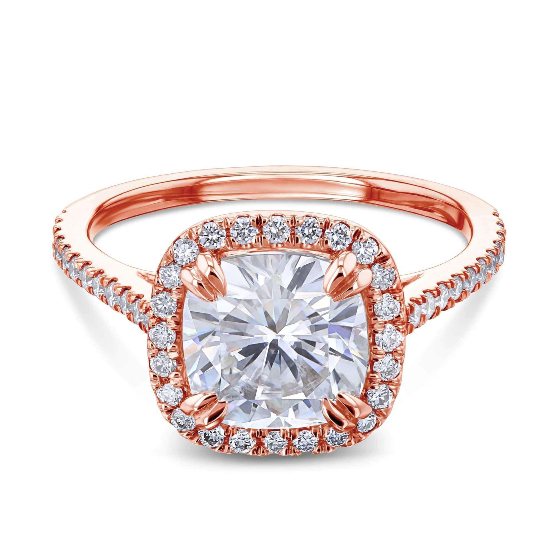 Kobelli 2ct Cushion Moissanite Halo Ring