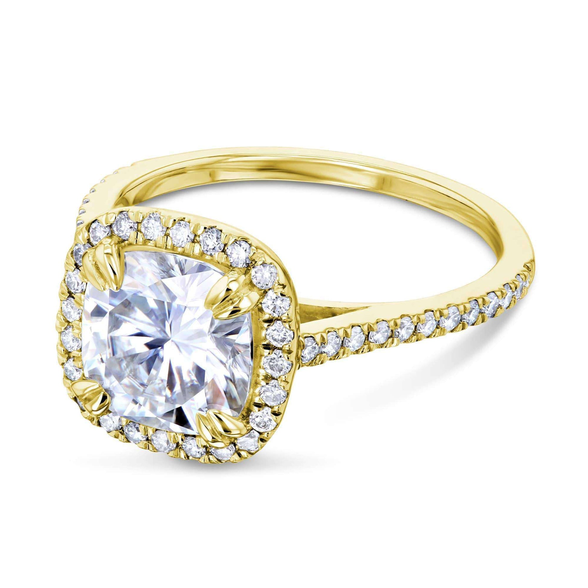 Kobelli 2ct Cushion Moissanite Halo Ring MZ61766-ELG/4Y