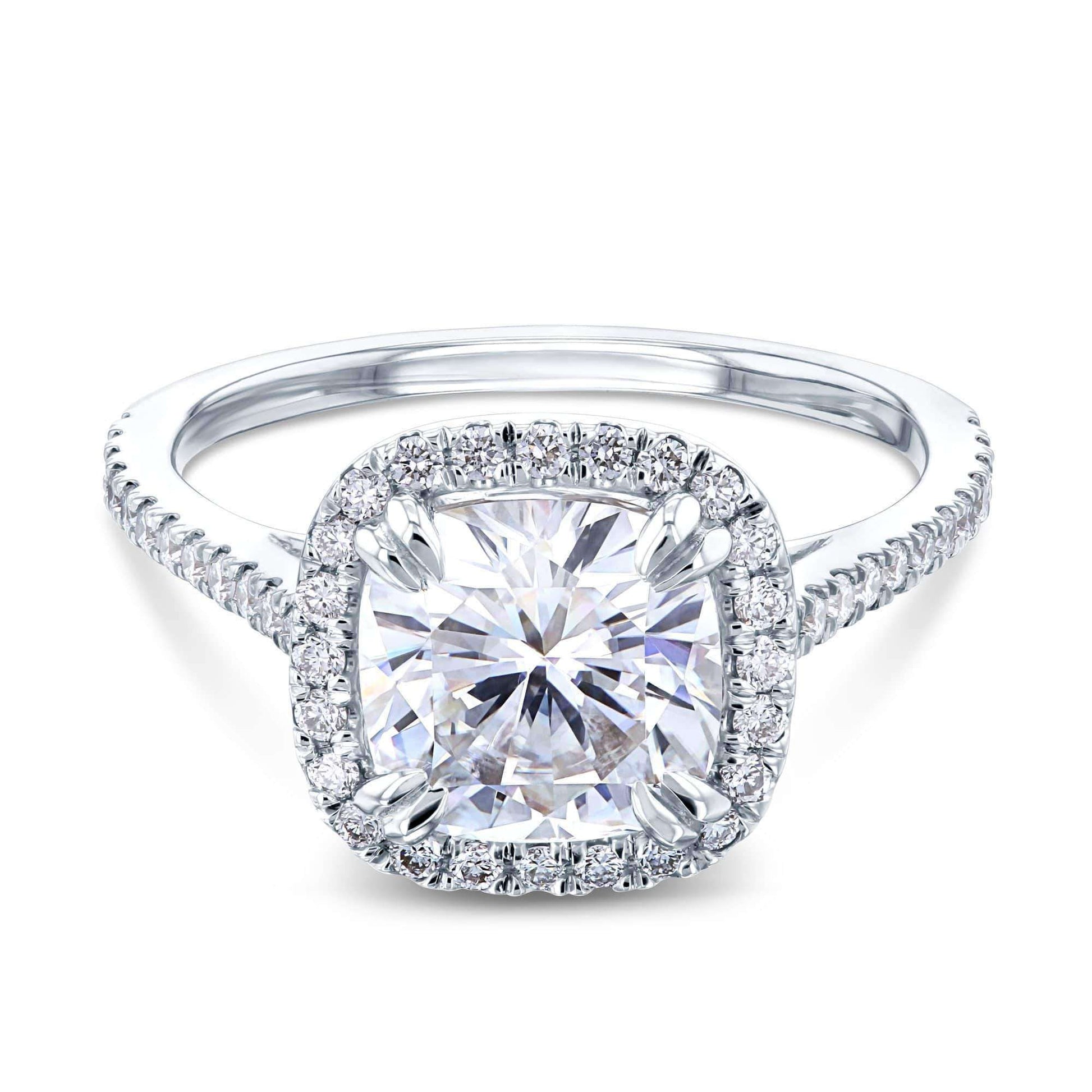 Kobelli 2ct Cushion Moissanite Halo Ring