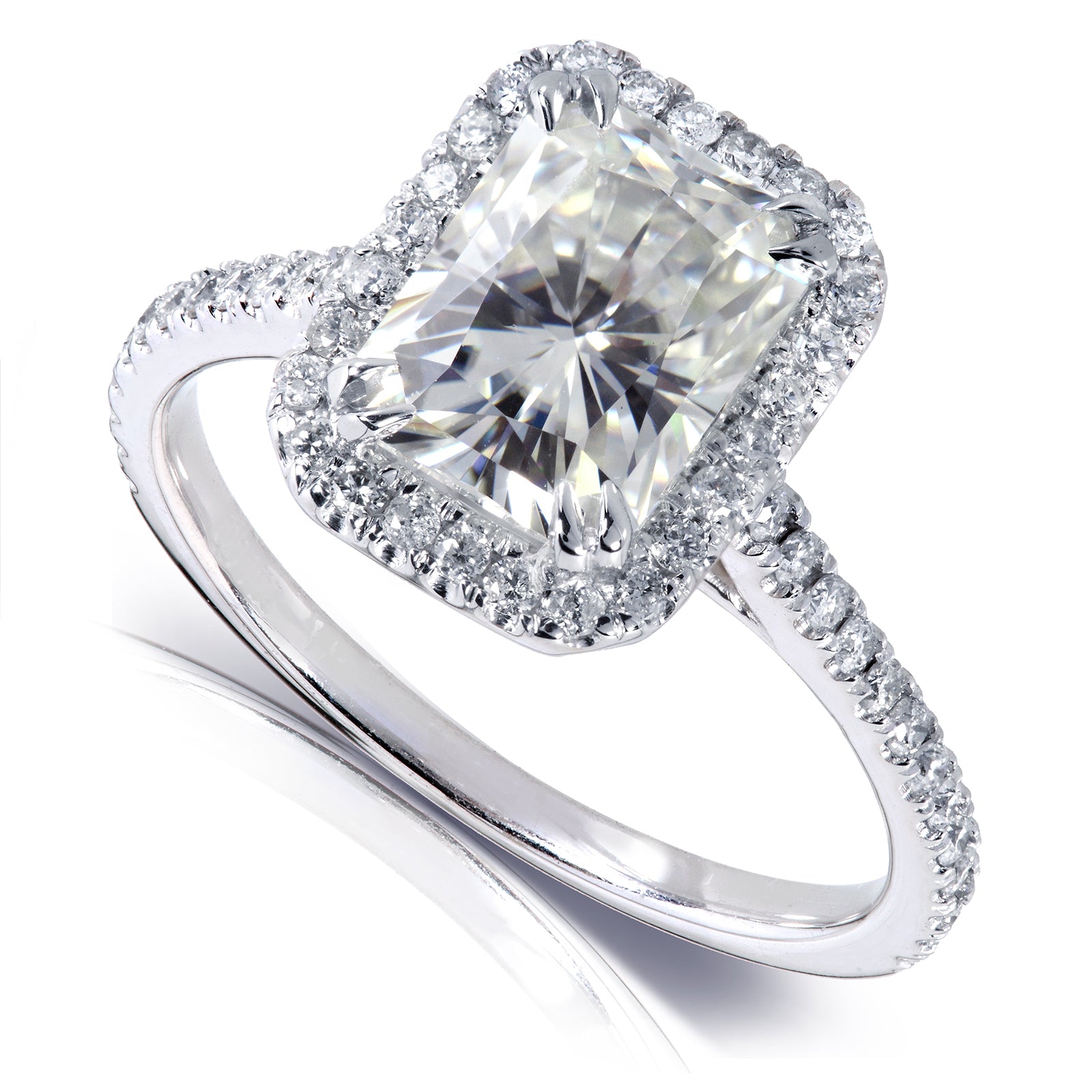 2 Carat Moissanite Radiant Original Ring