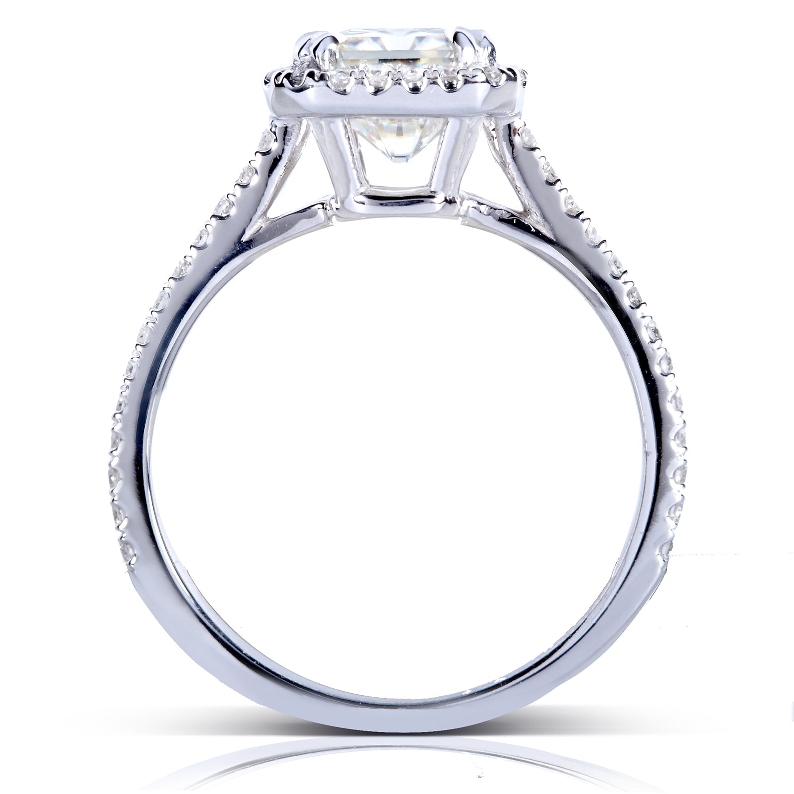 2.4 Carat Moissanite Radiant Original 3pc Bridal Set