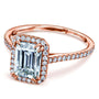 Kobelli 1.75ct Emerald Moissanite Halo Ring MZ61769EC-ELG/4R