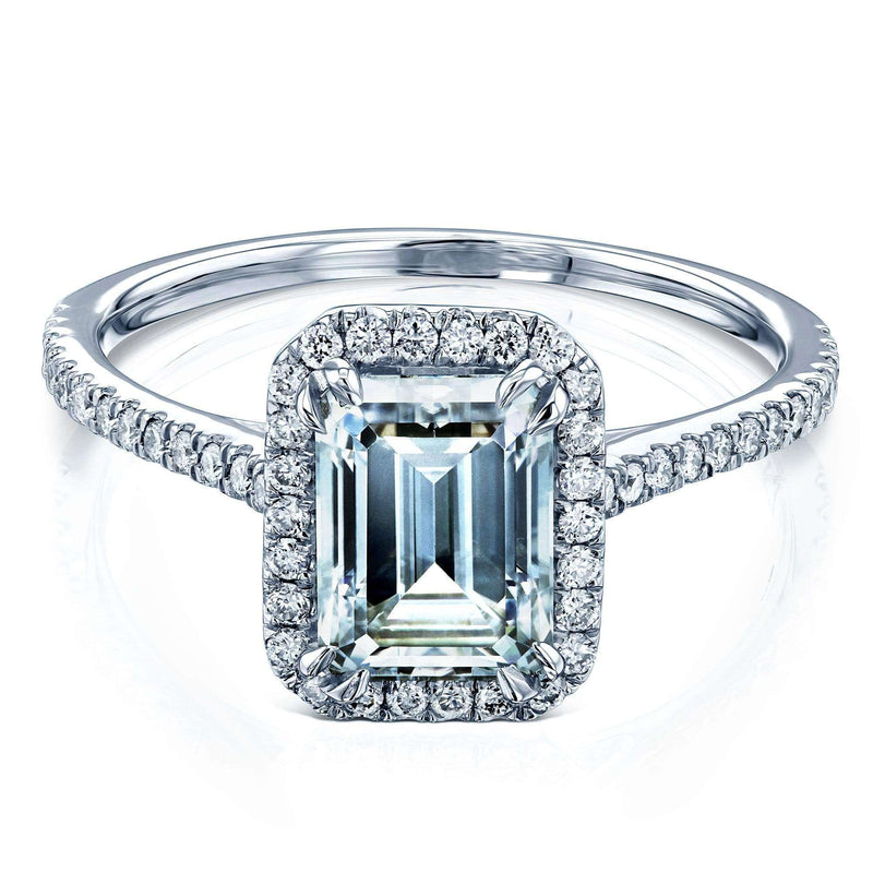 Kobelli 1.75ct Emerald Moissanite Ring (Natural Diamond Mounting)