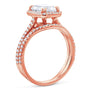 Kobelli 1.8ct Radiant Forever One Moissanite Halo Bridal Set