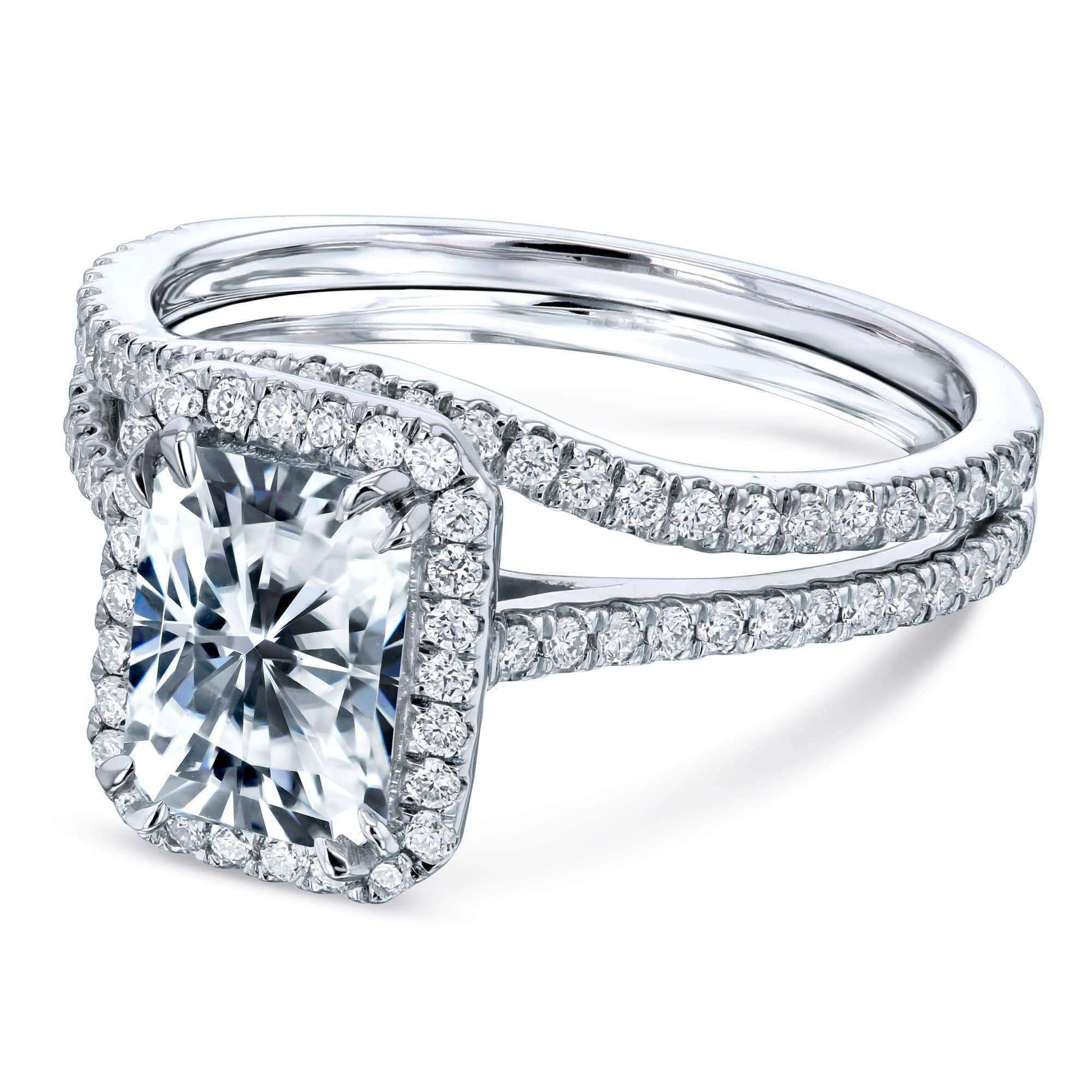 Kobelli 1.8ct Radiant Moissanite Halo Bridal Set MZ61769RA-EDLG/4W