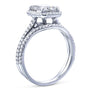 Kobelli 1.8ct Radiant Moissanite Halo Bridal Set