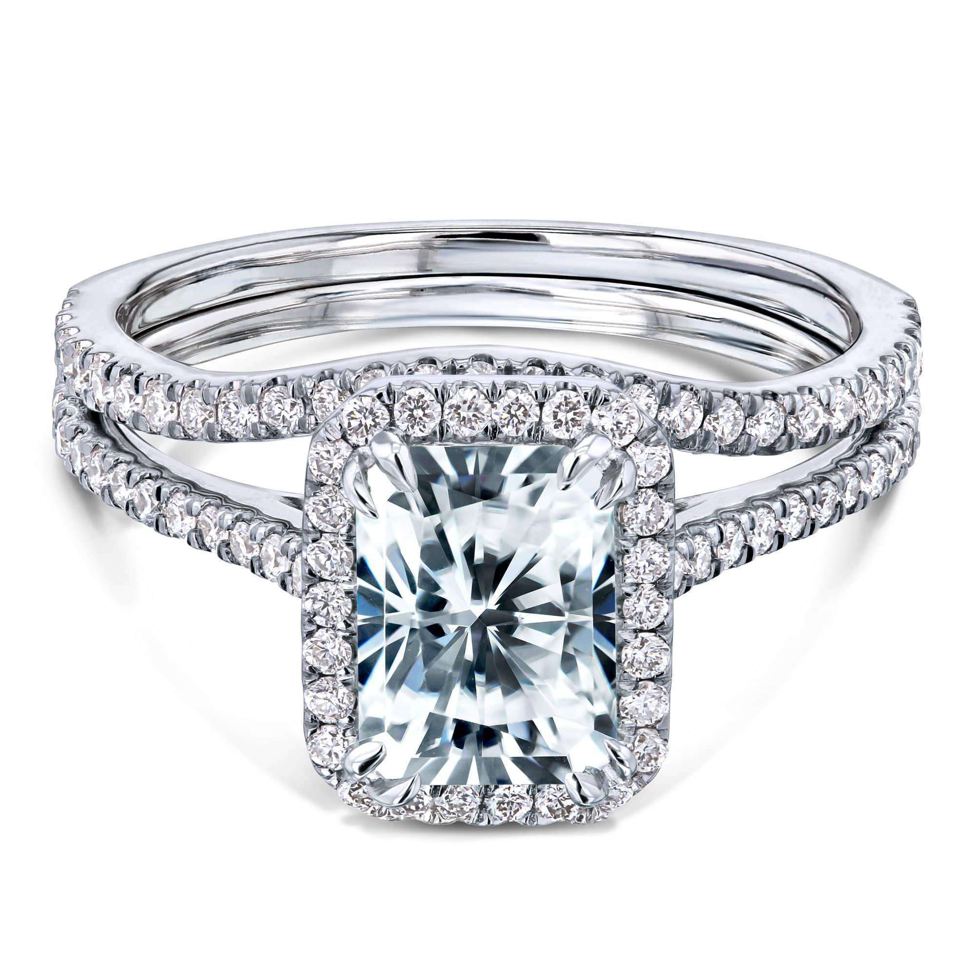 2.3 Carat Moissanite Radiant Original Bridal Set (DEF/VS)