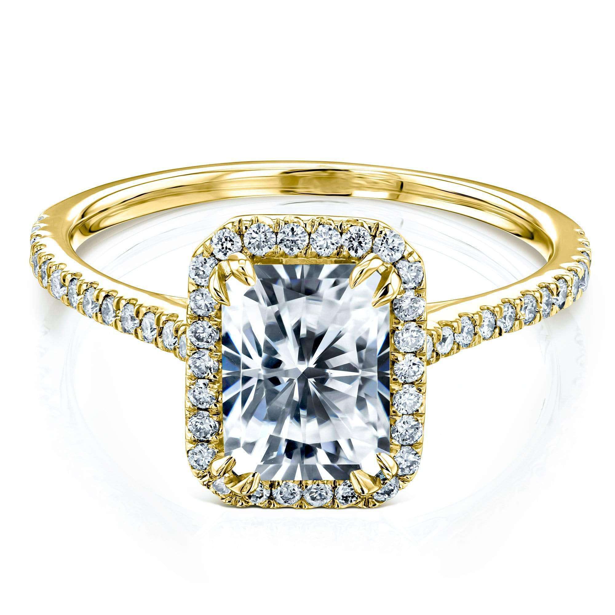 2 Carat Moissanite Radiant Original Ring - Lab Stones