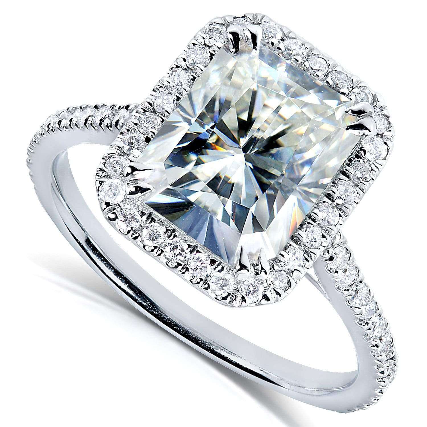 Kobelli Radiant-cut Moissanite Engagement Ring, 3 CTW 14k Gold