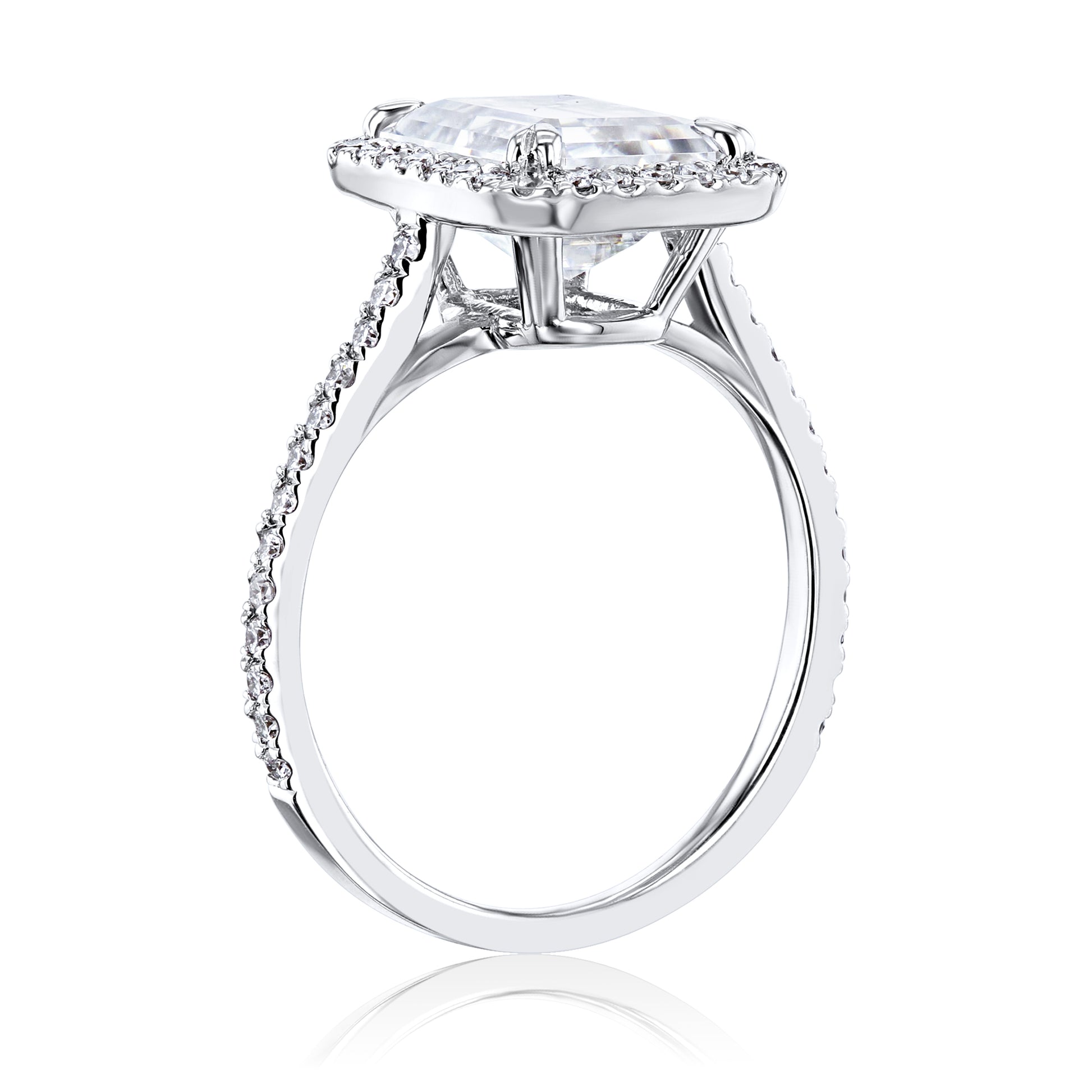 2.7 Carat Moissanite Emerald Original Ring