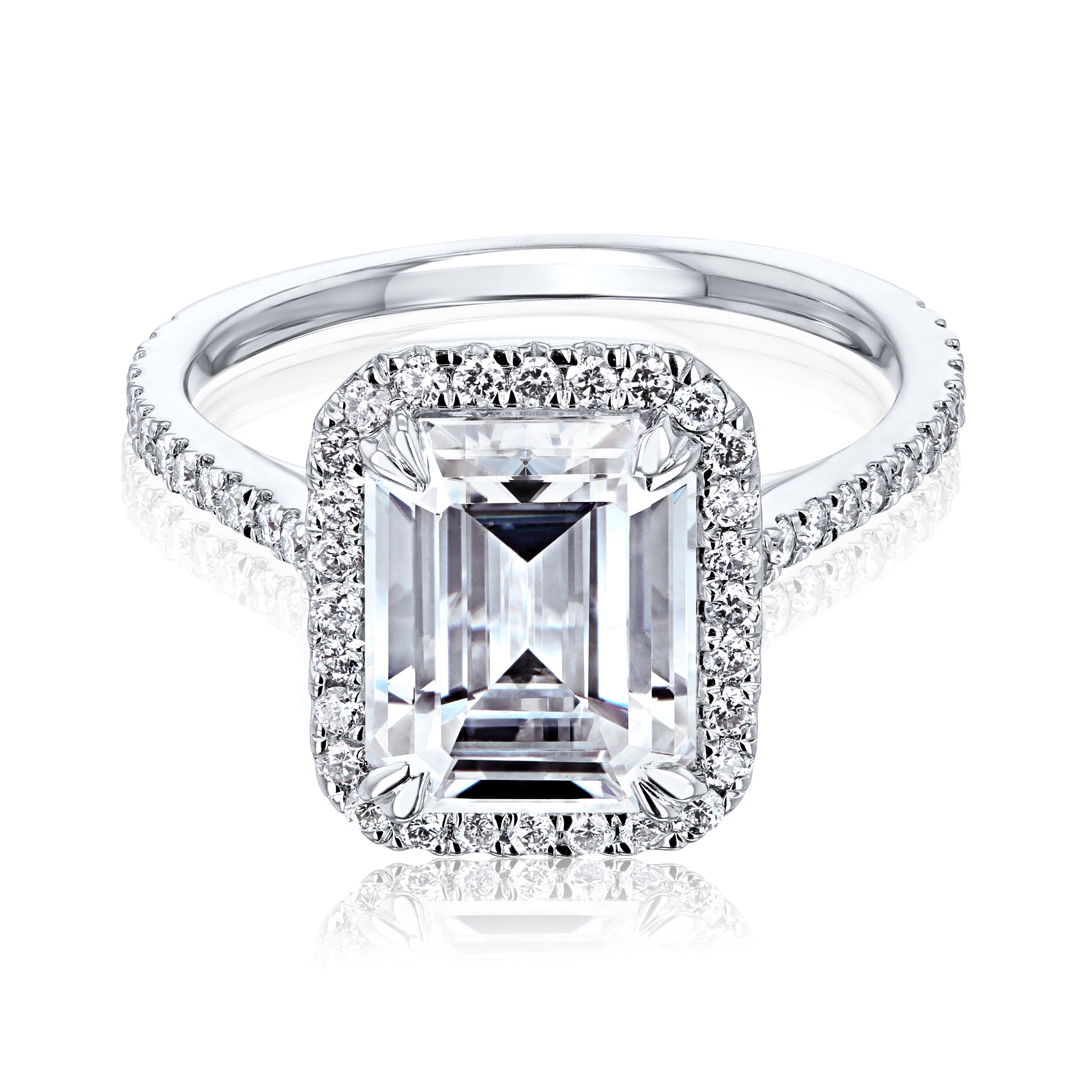 2.7 Carat Moissanite Emerald Original Ring