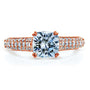 Kobelli Cushion-cut Moissanite Engagement Ring with Diamond 1 5/8 CTW 14k Gold