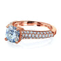 Kobelli Cushion-cut Moissanite Engagement Ring with Diamond 1 5/8 CTW 14k Gold