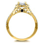 Kobelli Round-cut Moissanite Engagement Ring with Diamond 1 1/2 CTW 14k Yellow Gold