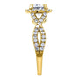 Kobelli Round-cut Moissanite Engagement Ring with Diamond 1 1/2 CTW 14k Yellow Gold