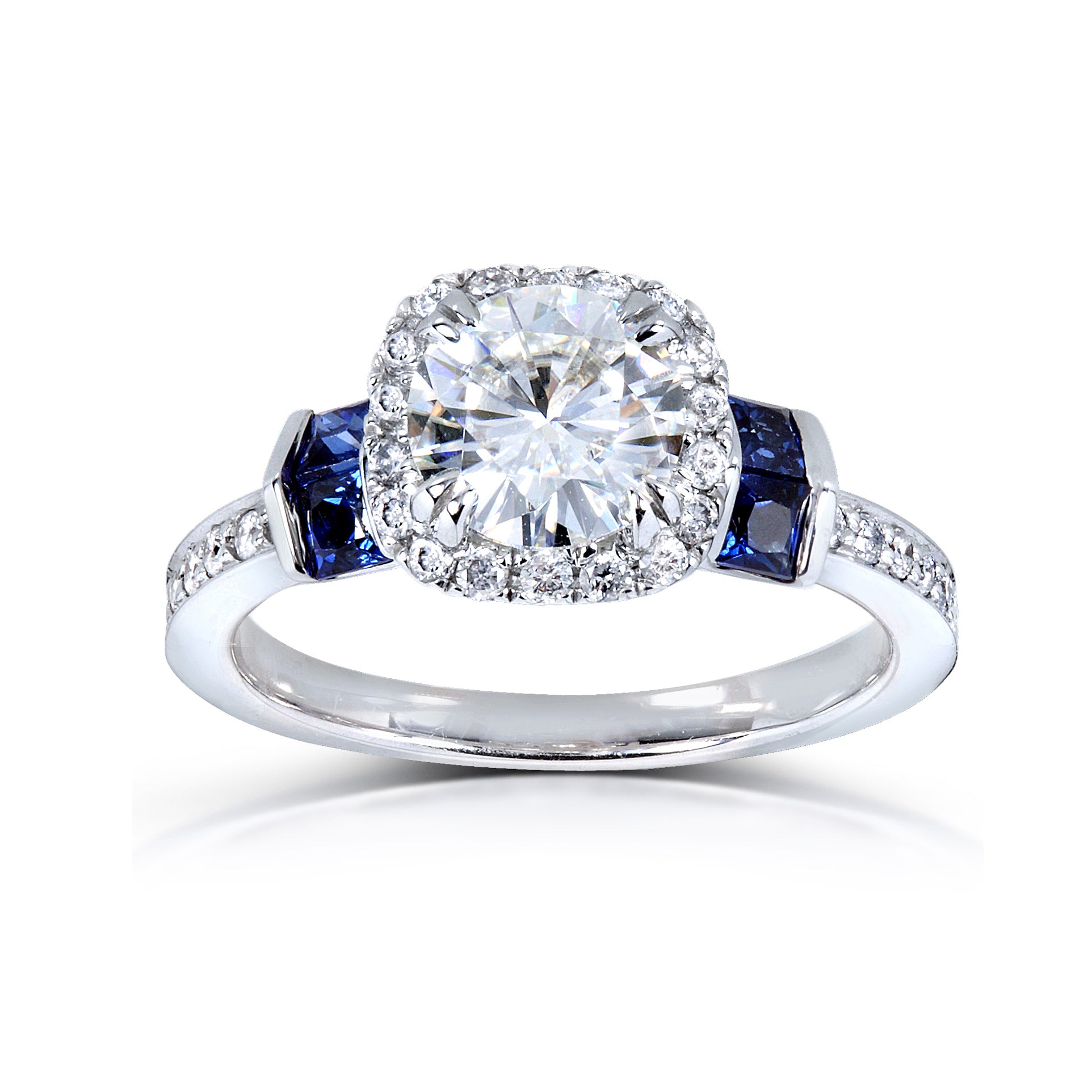 1.5 Carat Moissanite Mixed Stone Ring