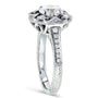 Kobelli Antique Round Moissanite Engagement Ring with Diamond 1 1/5 CTW 14k White Gold