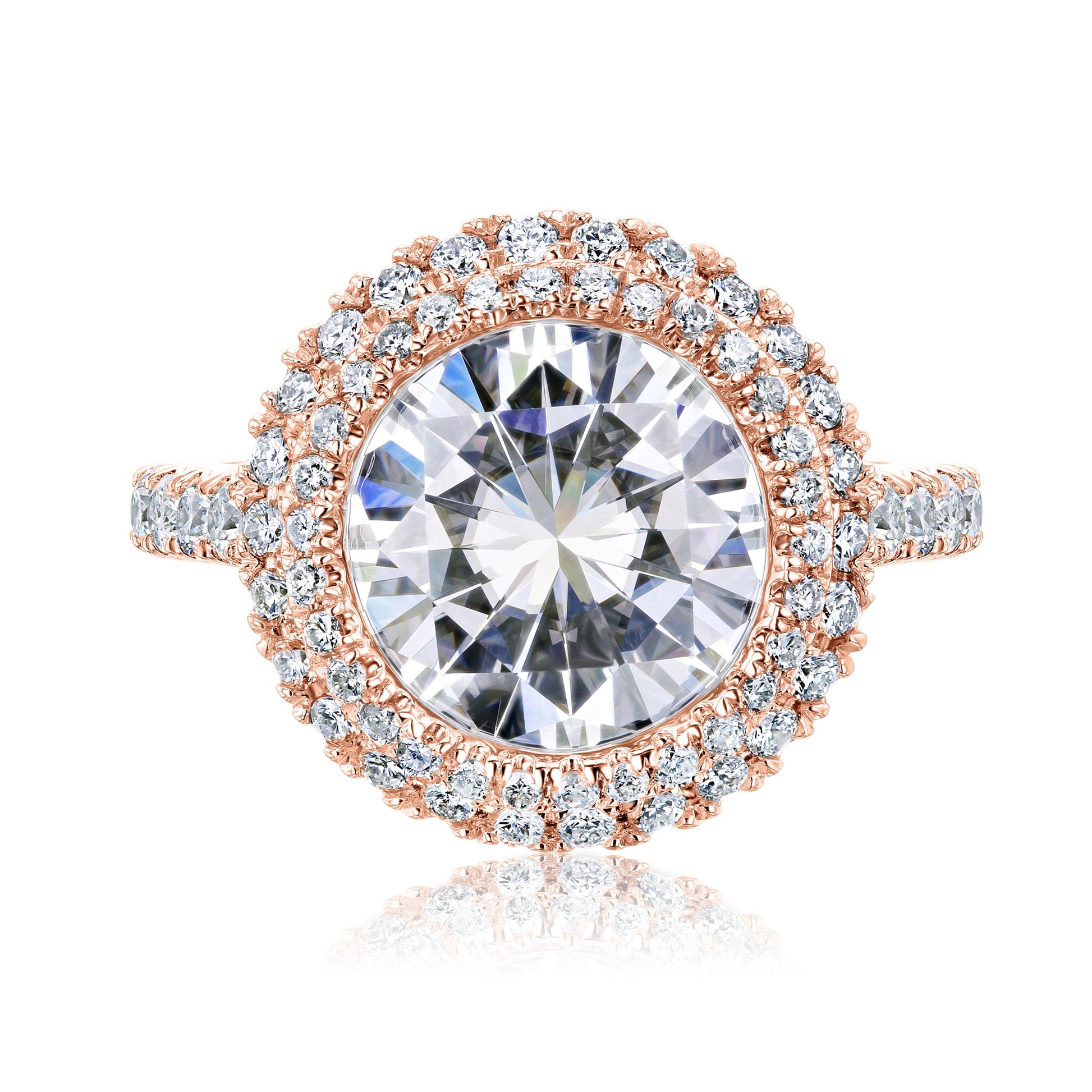 Kobelli Statement Engagement Rings Genuine Diamonds and Moissanite