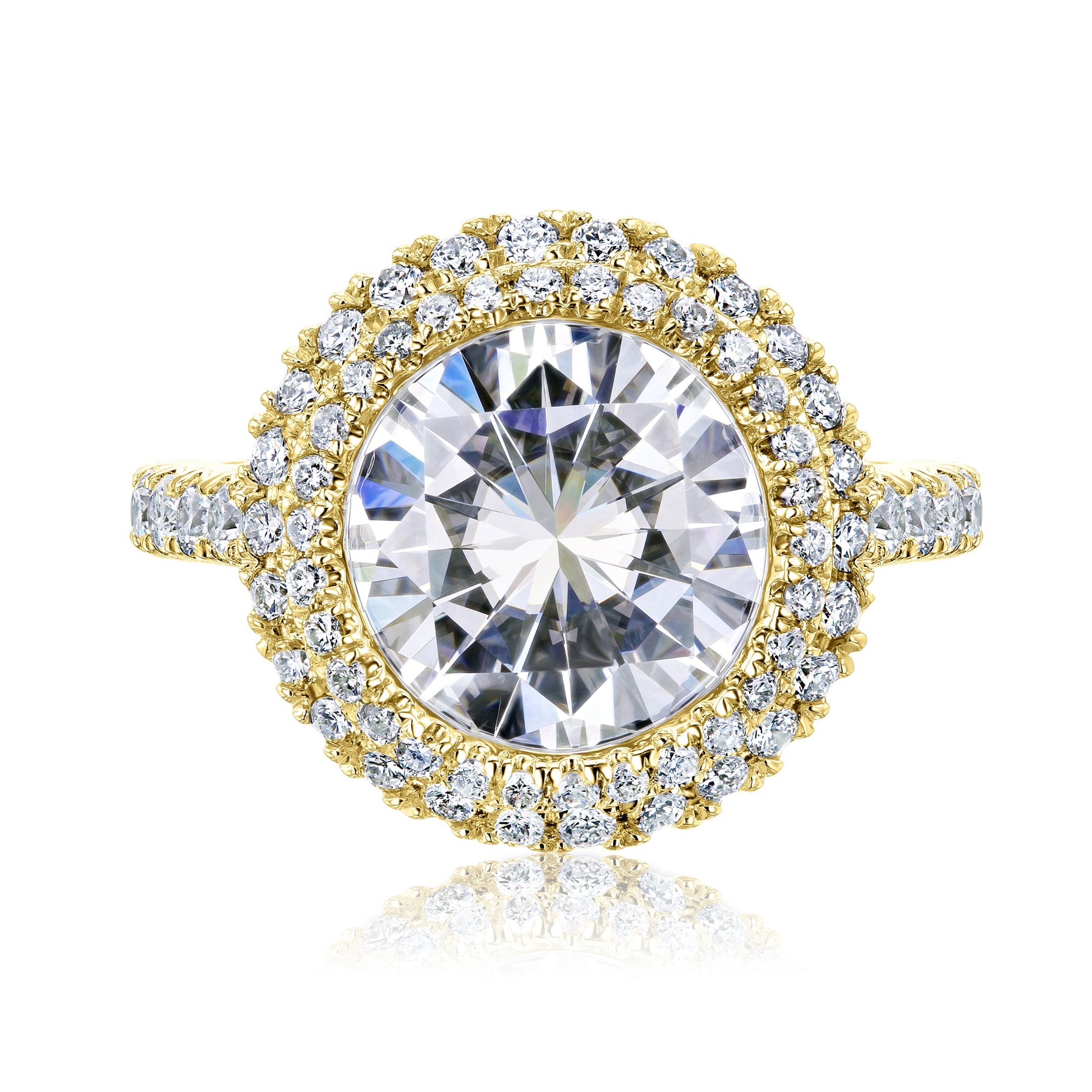 Kobelli Statement Engagement Rings Genuine Diamonds and Moissanite