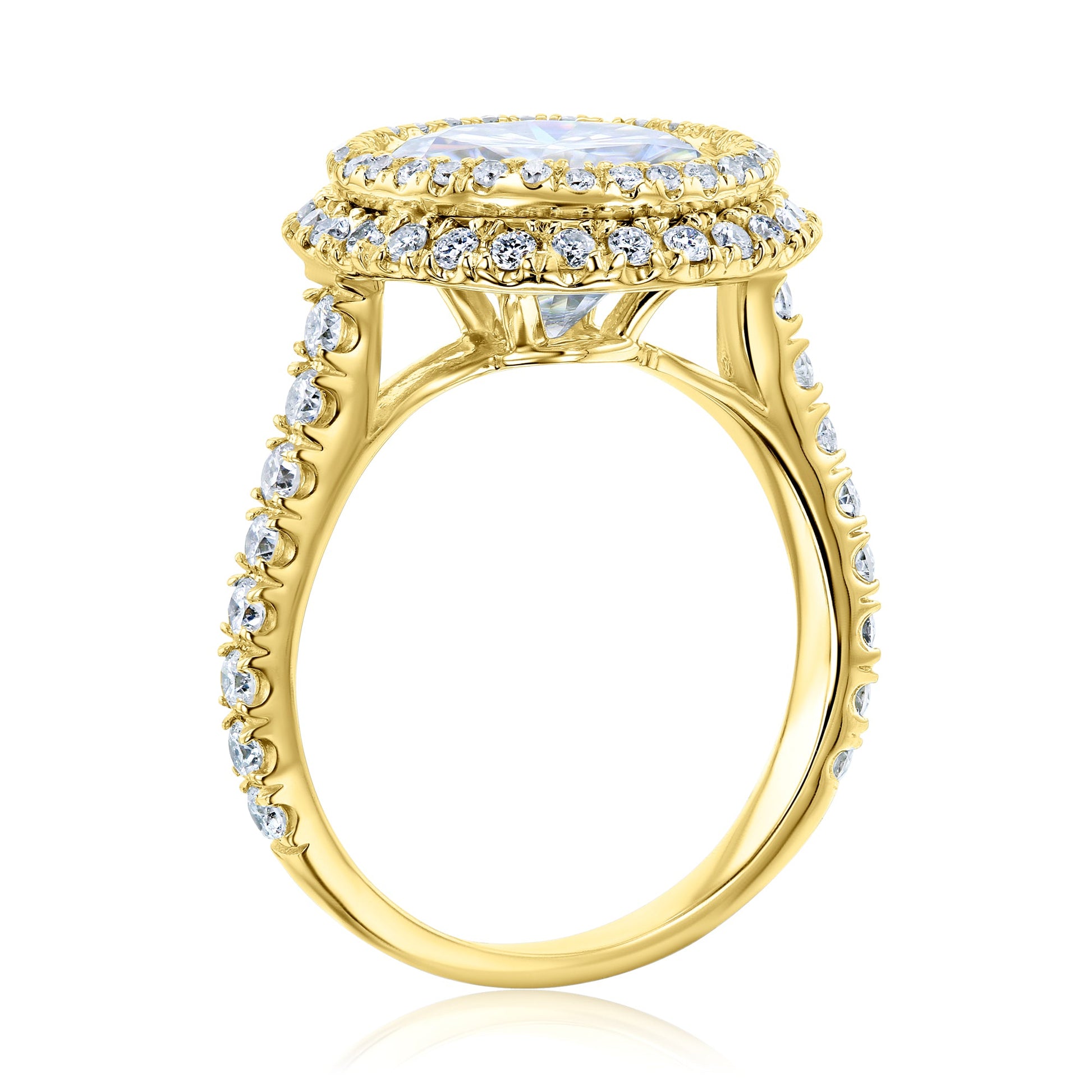 Kobelli Statement Engagement Rings Genuine Diamonds and Moissanite