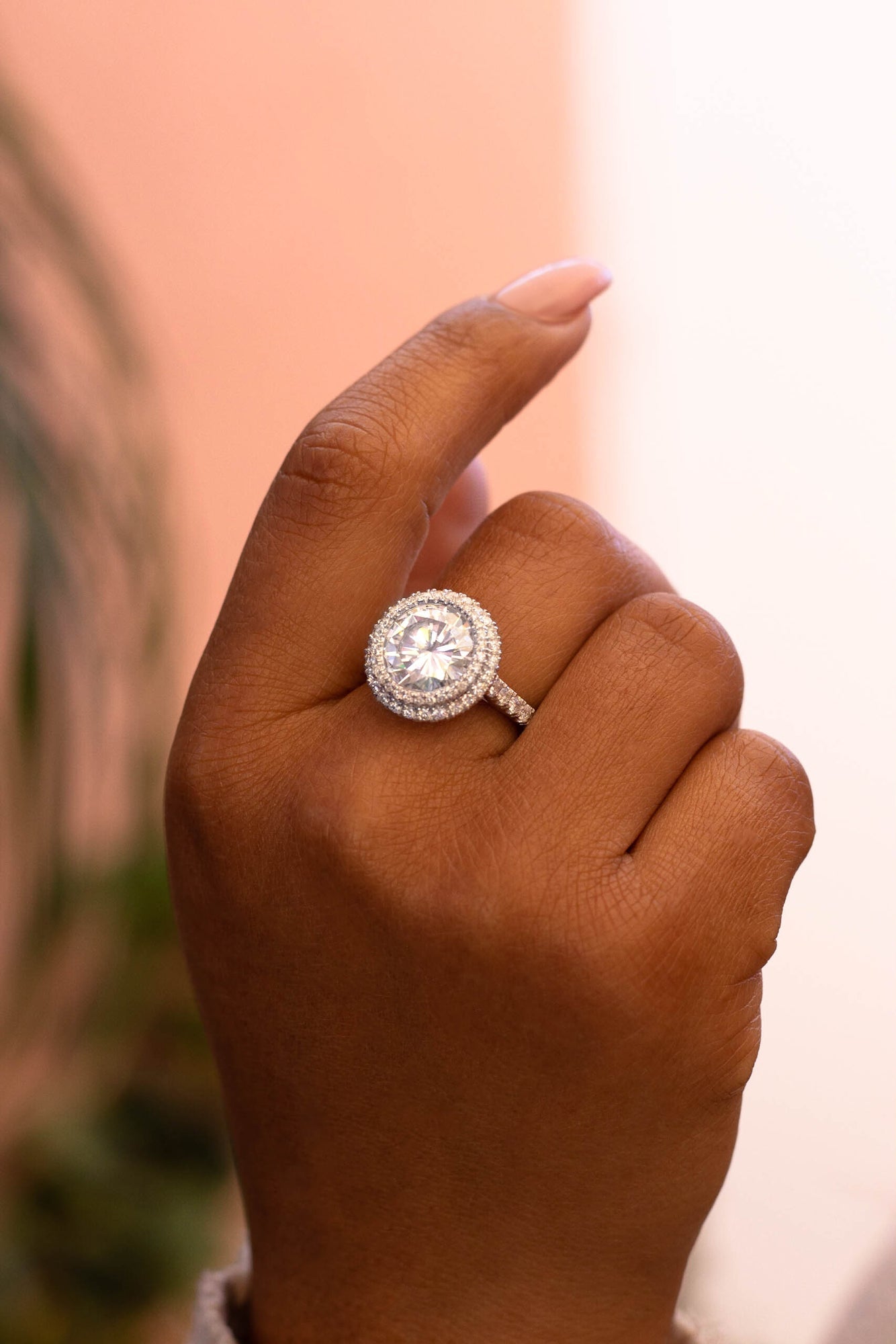 Kobelli Statement Engagement Rings Genuine Diamonds and Moissanite