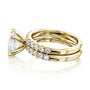 Kobelli 1.5ct Princess Moissanite and 9/10ct TDW Diamond U-French Pave Bridal Set