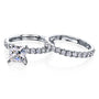 Kobelli 1.5ct Princess Moissanite Floating Bridal Set