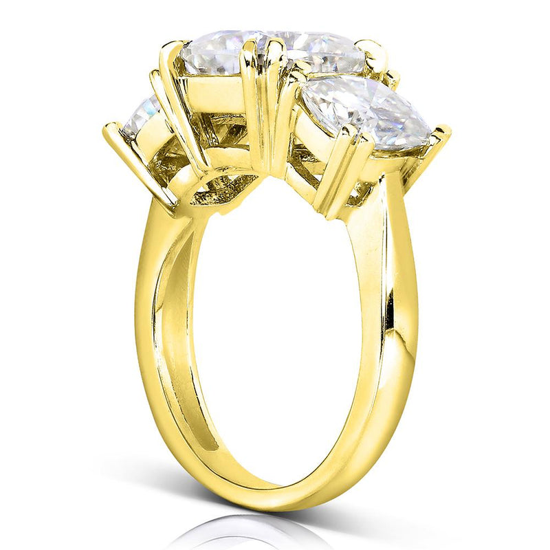 Kobelli 3 Stone Cushion Engagement Ring 14k Gold