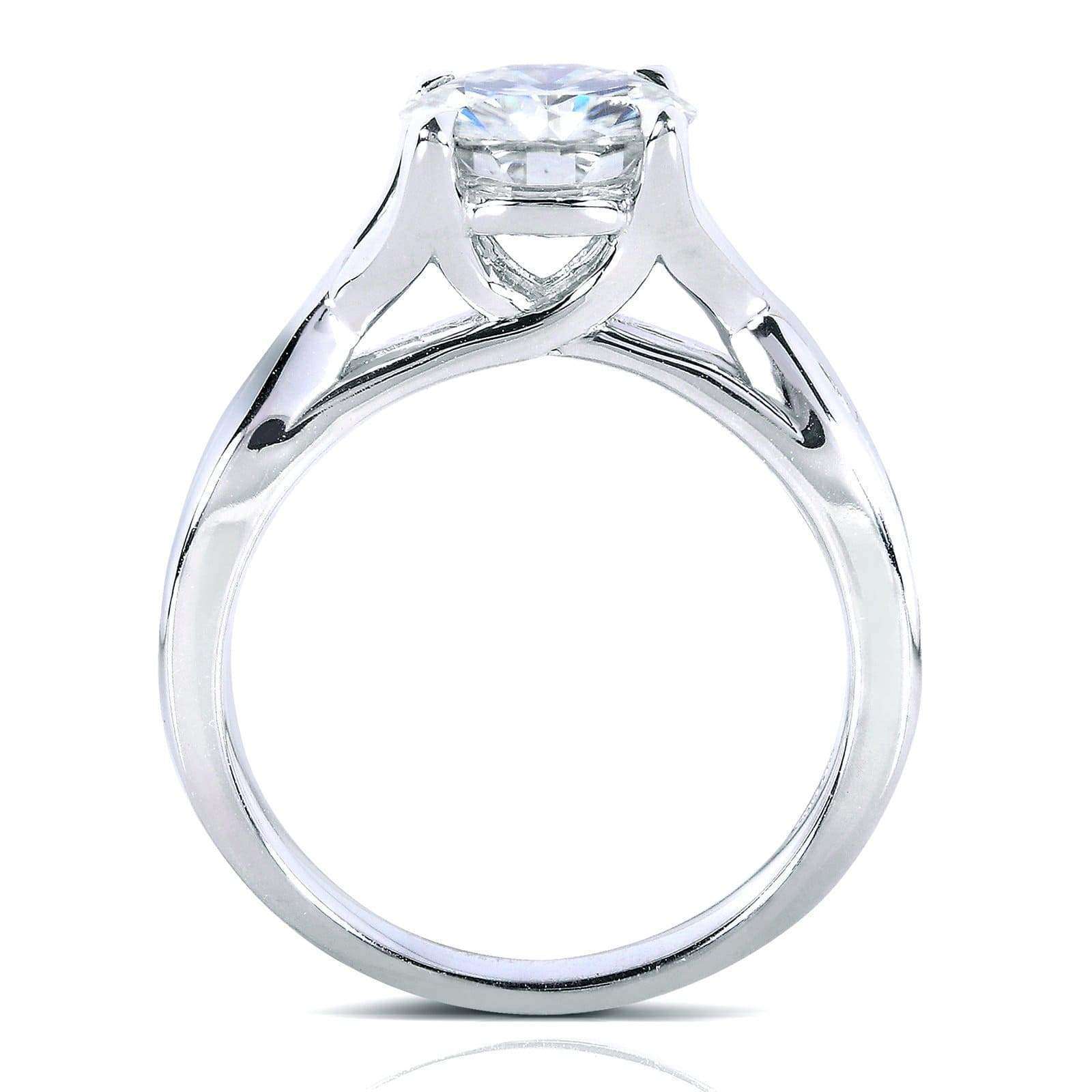 Kobelli Round-cut Moissanite Bridal Set with Diamond 1 1/2 CTW 14k White Gold
