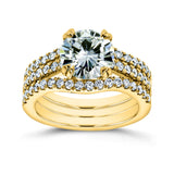 Conjunto de anéis de noiva Moissanite & Lab Diamond 3 peças - 2 1/2ct.tw