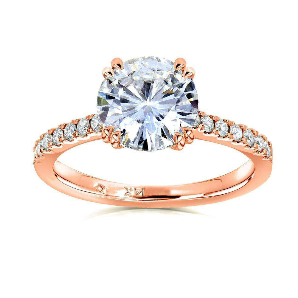 1.7 Carat Moissanite Tiffany Ring - Rose