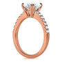 Kobelli Moissanite and Lab Grown Diamond Engagement Ring 1 3/4 CTW 14k Rose Gold (HI/VS, DEF/VS)