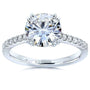 Kobelli Moissanite and Lab Grown Diamond Engagement Ring 2 1/10 CTW 14k White Gold (HI/VS, DEF/VS)