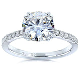 Kobelli Moissanite og Lab Grown Diamond Engagement Ring 2 1/10 CTW 14k hvidguld (HI/VS, DEF/VS)