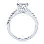 Kobelli Moissanite and Lab Grown Diamond Engagement Ring 2 1/10 CTW 14k White Gold (HI/VS, DEF/VS)