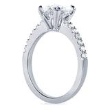 Kobelli Moissanite and Lab Grown Diamond Engagement Ring 1 3/4 CTW 14k White Gold