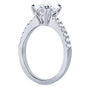 Kobelli Moissanite and Lab Grown Diamond Engagement Ring 2 1/10 CTW 14k White Gold (HI/VS, DEF/VS)