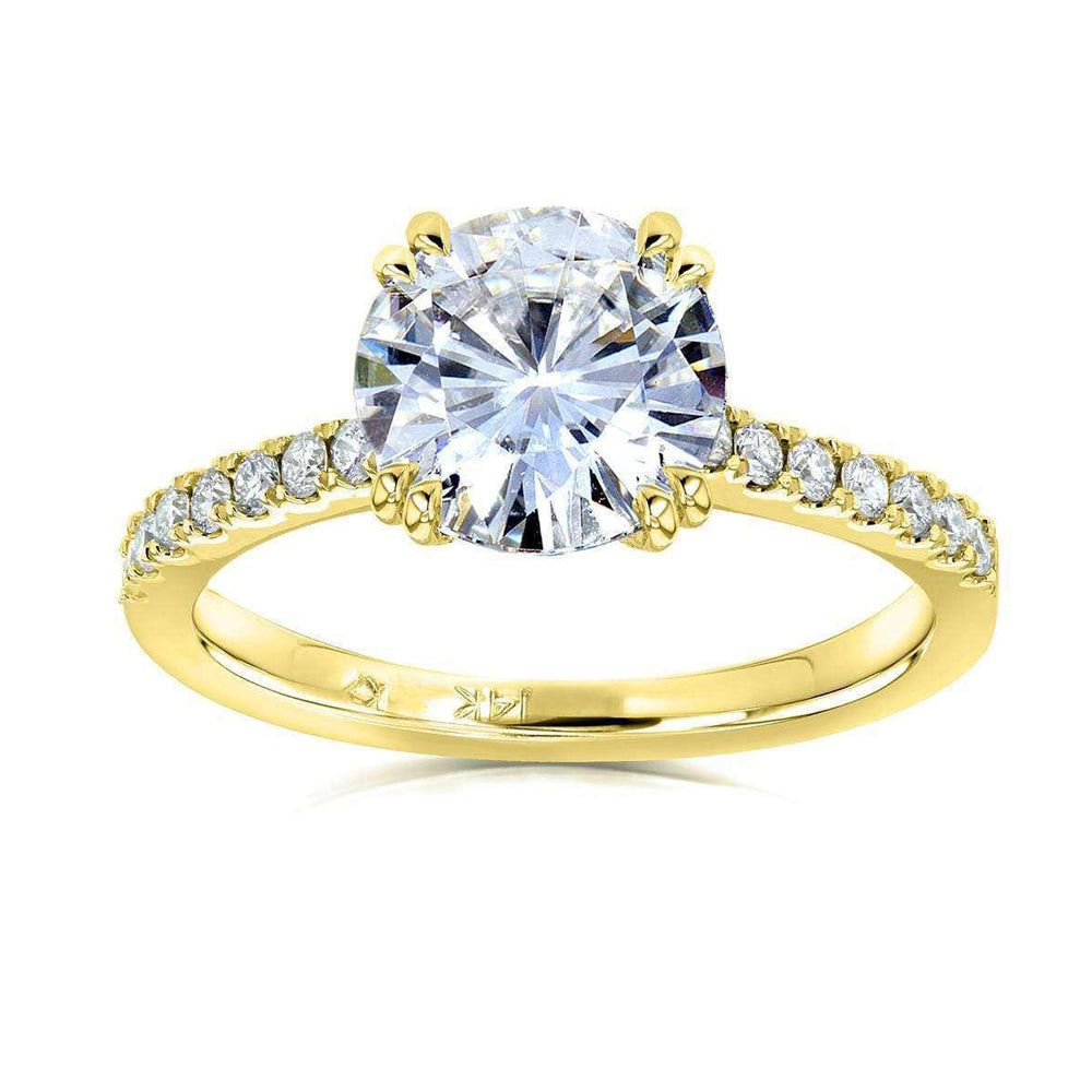 1.7 Carat Moissanite Tiffany Ring - Yellow