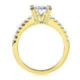 Kobelli Moissanite og Lab Grown Diamond Engagement Ring 1 3/4 CTW 14k gul guld (HI/VS, DEF/VS)