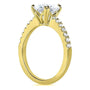 Kobelli Moissanite and Lab Grown Diamond Engagement Ring 1 3/4 CTW 14k Yellow Gold (HI/VS, DEF/VS)