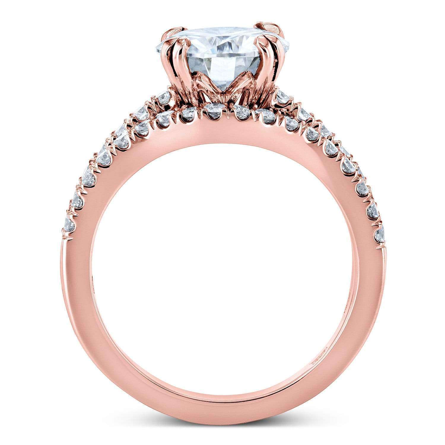 Kobelli Round Brilliant Moissanite and Diamond Bridal Set 2 1/3 CTW 14k Rose Gold (HI/VS, GH/I)